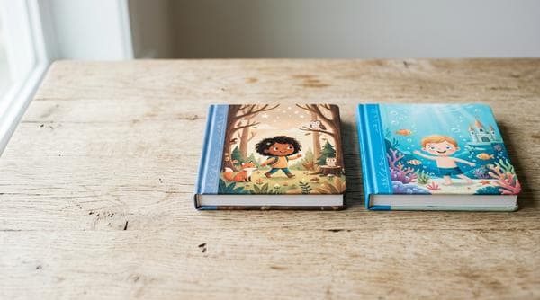 Comparación lado a lado de servicios de libros personalizados