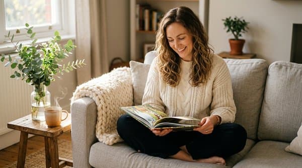 Adulto leyendo un libro de cuentos personalizado de Adorabook