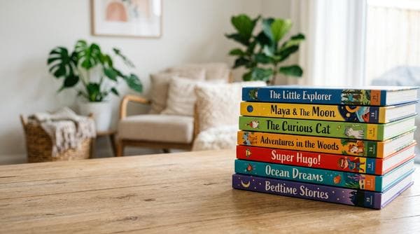 Colección de libros infantiles personalizados de distintas empresas