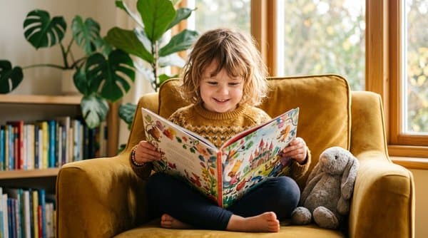 Niño sosteniendo un cuento totalmente personalizado de Adorabook
