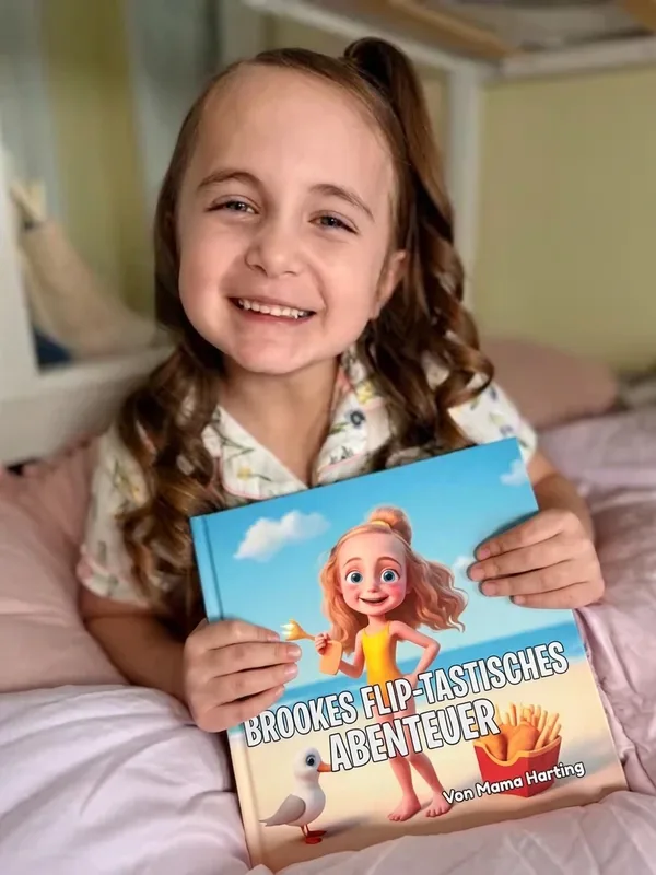 Das Kind von LInda Devore mit seinem Adorabook