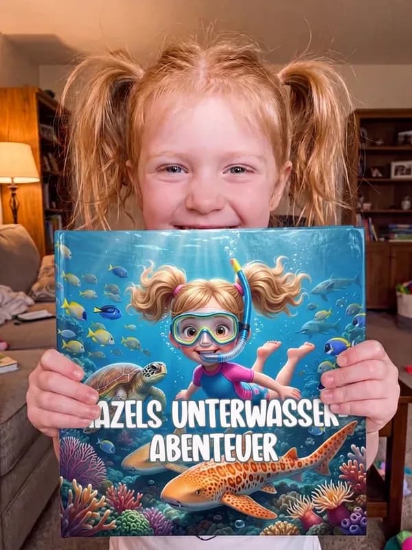 Das Kind von Rochelle mit seinem Adorabook