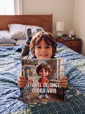 El hijo de K Murphy con su Adorabook