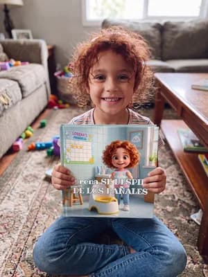 El hijo de Gina Reno Woodlee con su Adorabook