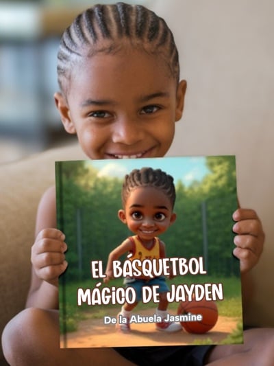 Child smiling with their personalized bedtime storybook printed for them