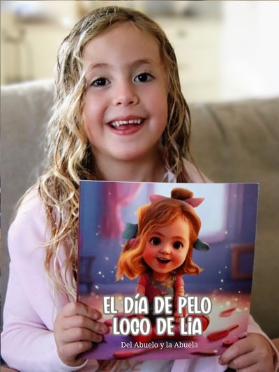 Child reading aloud from their personalized kids book created just for them