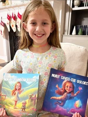 Amy OConnor's child with their Adorabook