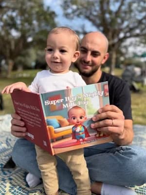 Margaret Francioli's child with their Adorabook