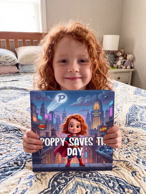 Teronica Turner's child with their Adorabook