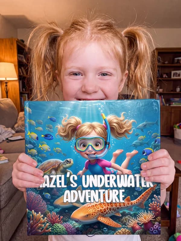 Rochelle's child with their Adorabook