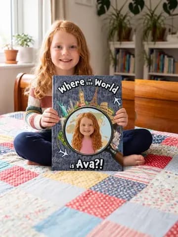 Tracey's child with their Adorabook
