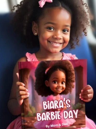 Child reading aloud from their personalized kids book created just for them