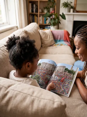 Carole's child with their Adorabook