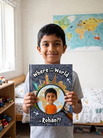 Joyce's child with their Adorabook